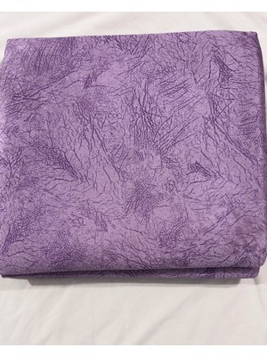 Kumaşçıtr Kaymaz Tabanlı Lüks Kadife Koltuk Kanepe Çekyat Örtüsü - Konforlu Lila Damar Desenli 170X210 cm