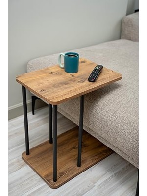 Kazan Hobi Arpelia Elegant Sehpa 35X50X55 cm (Lava - Atlantik Çam)