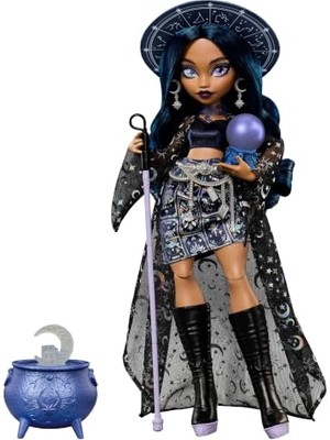 Şanal Moonspell Magic By Monster High Bebeği, Öngörü Sahibi Claire De Luna, Kazan Sürprizi ve Kristal Küre Gibi Aksesuarlar, JMB89