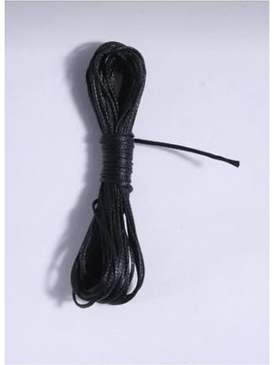 Şanal 20 mt 1.5 mm Mumlu Ip (Kolye, Takı Tasarım, Bileklik Ipi) Siyah