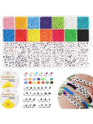 Şanal Boncuk Harfler, 5300 Parça Inci Seti Pastel 3 Mm, 14 Renkli Boncuklar, Bilezik, Küpe, El Sanatları, Kendin Yap Kolyeler Yapmak Için