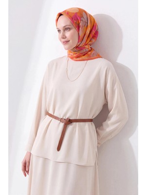 Silk Home Soft Eşarp Painterly Floral Turuncu