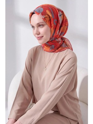 Silk Home Soft Eşarp Painterly Floral Kırmızı