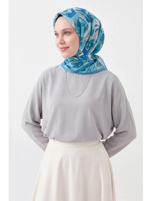Silk Home Soft Eşarp Painterly Floral Gök Mavi