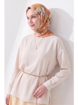 Silk Home Soft Eşarp Painterly Floral Yeşil Bej