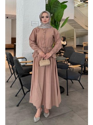Trendparis Fırfırlı Etek Gömlek Ikili Takım
