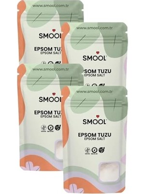 Şanal Epsom Tuzu 4'lü Set (4X1000 Gr) Ingiliz Tuzu Katkısız, Banyo Tuzu Ayak Banyosu Peeling 4 kg