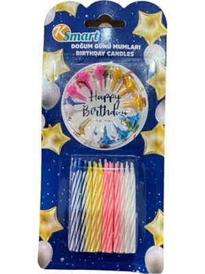 Defne Store 24'lü Pasta/doğum Günü Mumu