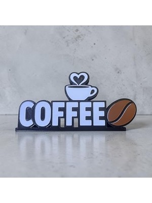 Defne Store Dekoratif Kahve Köşesi Duvar Süsü - Kendinden Yapışkanlı Coffee Yazısı Tabela - Mutfak, Ofis ve Kafe Için Çivisiz Duvar Dekoru (14X7 Cm)