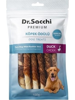 Şanal Dr. Premium Ördek Sargılı Beyaz Sığır Derisi Burgu Çubuk Tahılsız Köpek Ödülü 5" 9-11 gr 10'lu