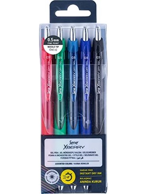 Defne Store Xberry Jel Kalem 05 mm Igne Uc 5'li Pet