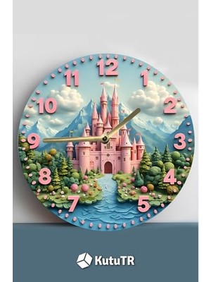 Defne Store Mdf 33 cm Sessiz Mekanizmalı Duvar Saati – 2d Hd Baskı 3D Görünümlü Tasarım, SDW249 x