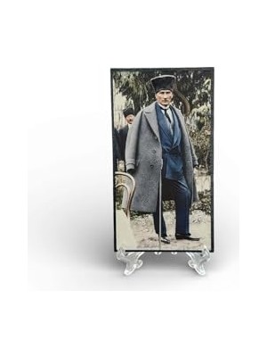 Defne Store Atatürk Masaüstü Ahşap Tablo - Kabartmalı Baskı Şık Hediyelik 9X16 cm No 1