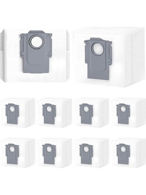 Şanal 10 Adet Toz Torbası Için Roborock Q5 Max+/q5 Pro /q5 Pro+ /q7 Max/q7 Max+/q8 Max /q8 Max+/s7 Max Ultra/s7 Maxv Ultra/s7 Pro Ultra /s8+ / S8 Pro Ultra, 3l Büyük Kapasiteli