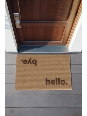Şanal Koza Home Coco Hello Bye Koko Paspas Dış Kapı Paspası Kıl Kapı Önü Paspası 40X60 3670, 40 x 60