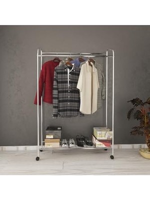 Defne Store T Ekerlekli Armin Askılık Konfeksiyon Askılığı Ayaklı
