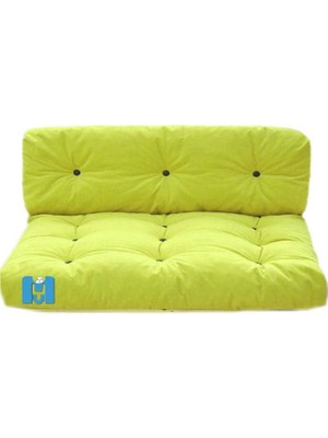 Defne Store Iç Mekan Yıkanabilir Balkon Teras Yer Minderi Takımı Ebat 80X60 cm (Fıstık Yeşili)