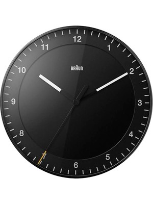Defne Store Klasik Büyük Analog Duvar Saati, Sessiz Tarama Hareketi, Kolay Okunabilir, 30 cm Çap, Siyah, BC17B Modeli