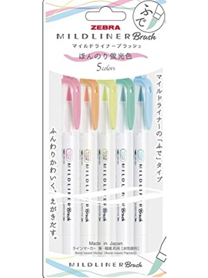 Defne Store Zebra Mıldlıner Brush Pen 5c-N Set