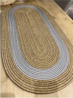 Defne Store Modern Doğal Jüt, Hasır, Amerika Servis, Masa, Sehpa Örtüsü Runner. 30X80 Hasırgri 30 x 80