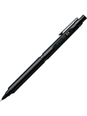 Defne Store PP3005-A Orenznero Basmalı Kurşun Kalem, Otomatik Uç Beslemeli, Kırılmaz Uç, Siyah Metal Gövde, 0,5 Mm, 1 Adet (1'li Paket)
