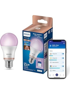 Defne Store Smart Lighting LED Ampul A60 E27 100W Eşdeğer Rgb - Google Home, Alexa, Homekit ve Matter Uyumlu