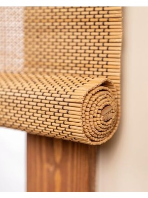 Defne Store Olympos Ahşap Bambu Stor Perde (80 x 180)