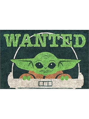 Defne Store Tasarımlı Dekoratif Kapı Önü Paspas, Dış Mekan/ev Içi/banyo/mutfak/yatak Odası/giriş Paspasları (Baby Yoda, 45X70)