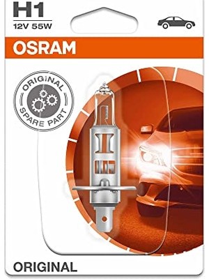 Şanal Osram Orijinal H1, Halojen Far Ampulü, 64150-01B, 12V, Tekli Blister (1 Adet)