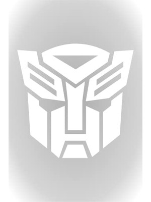 Şanal 10 x 11 cm Transformers Sticker Oto Sticker Araba Cam Sticker Beyaz