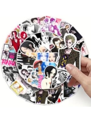 Şanal Anime Manga Sticker Seti, 50 Adet Farklı Tasarım ile