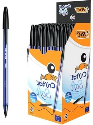 Şanal Siyah Tükenmez Kalem, 1.2 mm Uç - 50'li Kutu