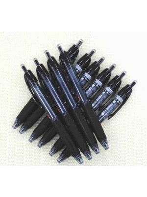 aklow akyoleticaret Power Tank Geri Çekilebilir Fine Tükenmez Kalem, Rubber Grip, Type-0,7 Mm, Black Ink, Value Set Of 10