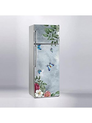 aklow akyoleticaret Çiçek Desenli Buzdolabı Sticker Kaplaması
