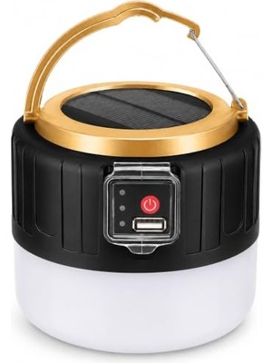 aklow akyoleticaret Solar Güneş Enerjili Şarjlı Kamp Lambası, 26 Smd Güçlü LED Işık, 7200MAH Powerbank Telefon Şarjlı 3 Modlu Askılı El Feneri, Şarj Göstergeli Ev Bahçe Kamp Karavan Için Solar Şarjlı Kamp Lambası