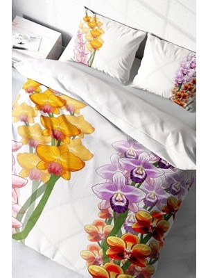 aklow akyoleticaret Orchid Naturel Çift Kişilik Nevresim Takımı, MONOHOME4364