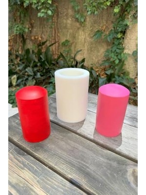 aklow akyoleticaret Silindir 7,5X14 cm Silikon Mum Kalıbı