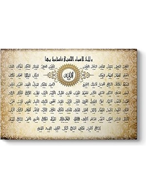 aklow akyoleticaret Esma-Ül Hüsna, Allah'ın 99 Ismi Temalı Tablo 100 x 70