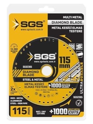 aklow akyoleticaret Vakumlu Elmas Multi-Metal Kesici 115 mm