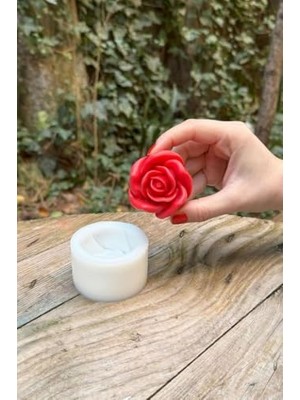 aklow akyoleticaret Gül 3D Tekli Mum Kalıbı, Silikon