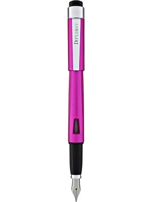 aklow akyoleticaret D40909028 Magnum Sıcak Pembe Reçine Dolma Kalem, Geniş Uç