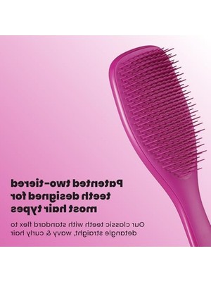 Şanal Saç Fırçası, Electric Raspberry Renk, Ultimate Detangler
