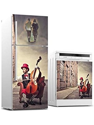 aklow akyoleticaret Buzdolabı ve Bulaşık Makinası Beyaz Eşya Sticker Kaplama Kemancı
