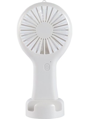 aklow akyoleticaret DD5002 Telefon Standlı 3 Kademeli Mini Vantilatör, Portatif Soğutucu El Fanı, Beyaz