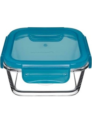 Şanal 355 cc Plastik Saklama Kabı, Turkuaz Kapaklı ve Pratik Tasarım