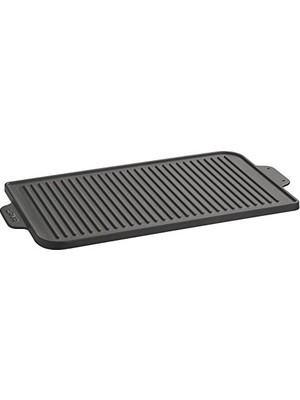 aklow akyoleticaret Tava; Cookware Lv Eco Gt 2647 T6 Kızartma/ızgara, Çift Taraflı, Çıkarılabilir, Integral Metal, Ölçüler 26 x 47 Cm, Dökme Demir, Siyah