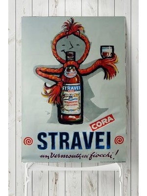 aklow akyoleticaret Stravei Vintage Poster PSTER8568 (40X60 Cm)