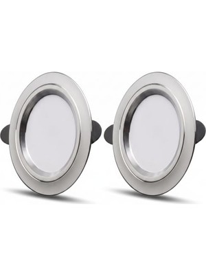 aklow akyoleticaret Zebra 6 W 3 Renk Yanan Beyaz Kasa Spot Cata CT-5257-2 Adet, Anahtarla 3 Farklı Işık (Beyaz, Günışığı, Doğal Beyaz) Seçeneği Sunan 6W Beyaz Kasalı Sıva Altı Spot