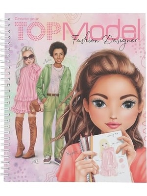 aklow akyoleticaret 13582 Create Your Topmodel – Boyama Kitabı, 40 Sayfa, Kıyafet Tasarlamak Için, Güzel Görünümler Tasarlamak ve Süslemek Için Boyama Defteri