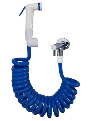 aklow akyoleticaret Spiral Taharet Matik Hortum Seti 150 Cm, Mavi
